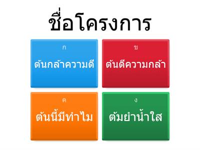 คำถามโครงการ