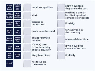 Business Idioms - Sports and Gambling (C1 level)