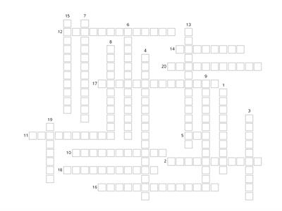 crossword  Verb phrases Unit 3a p 153