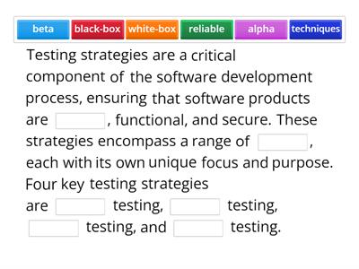 AH SDD - Test Strategies