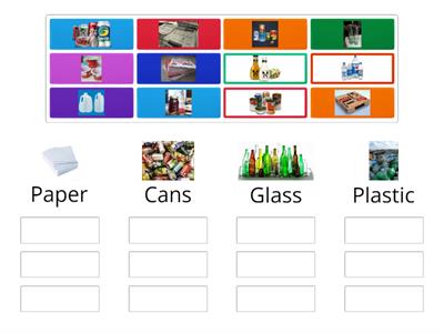 Earth Recycling Sort (paper, cans and glass) 