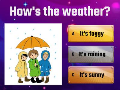 English Test N°3 - 2nd Grade (The weather)