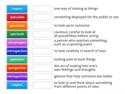 Vocabulary practice week 3- spec