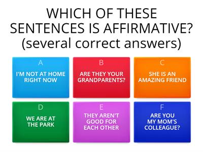 SIMPLE PRESENT - Verb to be sentences