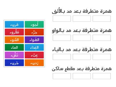 منى همزة متطرفة على السطر