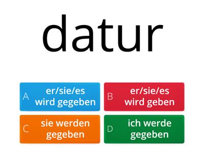 Passiv Latein - Deutsch: mittere, dare, complere, audire