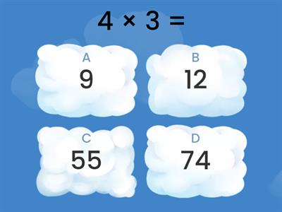 Multiplication 15 Q's 
