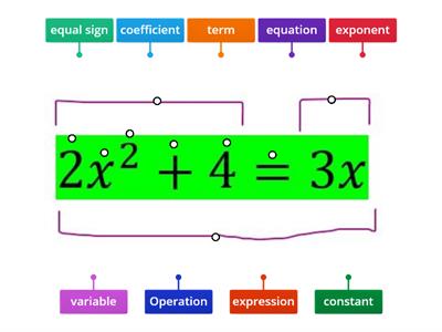 Parts of an Equation - Quadratic