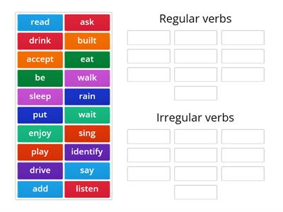 Regular v.s. Irregular verbs