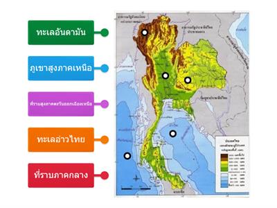 การอ่านแผนที่ลักษณะทางกายภาพประเทศไทย