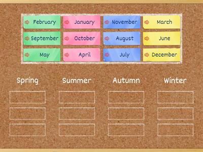 Months and seasons