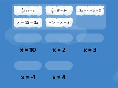 Set 2a (Linear Equation) - Match