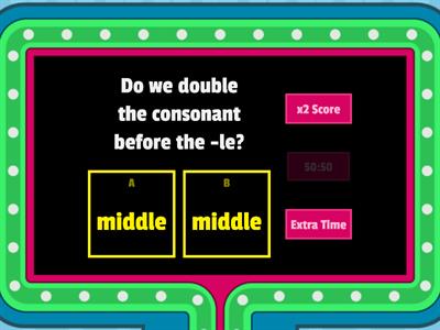 Twins or Not Twins?  Double the consonant -le