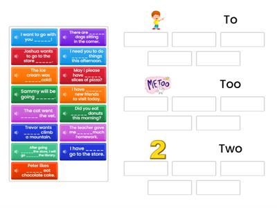 Week 6 IEW Town Mouse and Country Mouse - Homophones To, Too, or Two