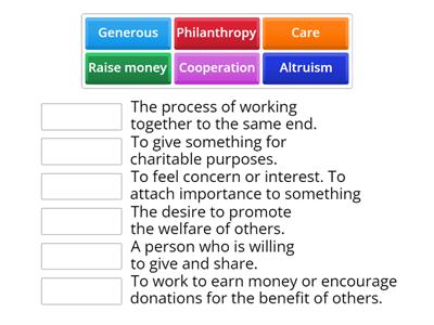 NGO/charity vocabulary