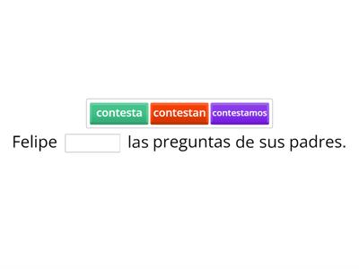  PRESENTE INDICATIVO CONTESTAR - present simple - Indikativ Präsens