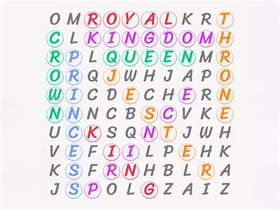 Find Royal castle words