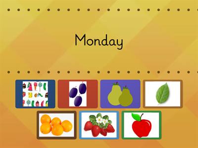 Days of the week + Hungry caterpillar