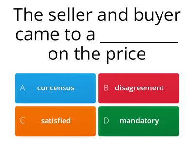 Negotiation vocabulary