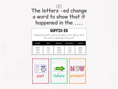 Suffix -ed (sounds like d or t?)