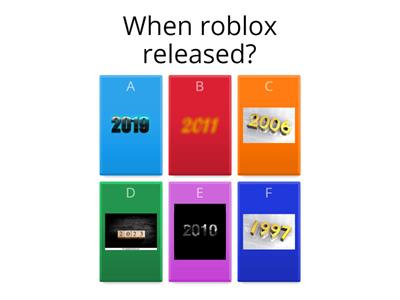 Guess the roblox releasing year