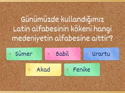 9.Sınıf Tarih Quiz Yarışması