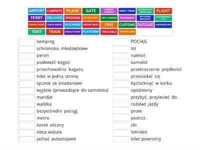 Podróżowanie -vocabulary mix cz. 1 (Vademecum maturalne)