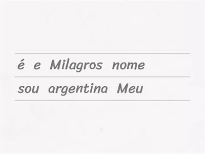 @portuguesconsonia = Ejercicio de reordenamiento de frases en portugués