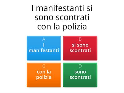 ANALISI LOGICA: Trova il verbo