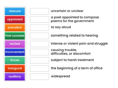 Amanda Gorman Reading- vocabulary