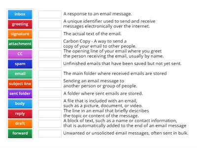 Email Vocabulary Games