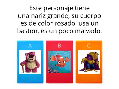 Descripción de personajes 