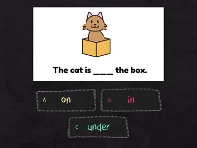 Year 1 ( Unit 3 - Pet Show) - Prepositions