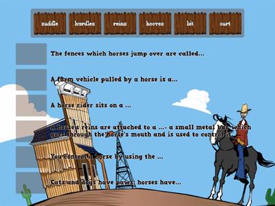 Idiom organiser - 35 - Horse idioms