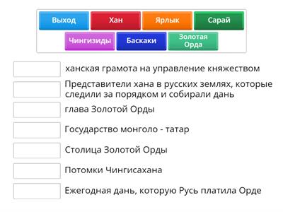 Золотая Орда термины