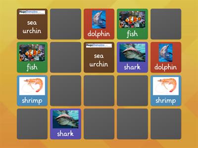 Memory game (sea animals)