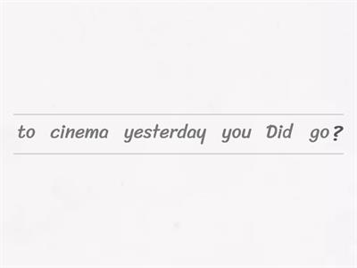 Past Simple (порядок слов в вопросительном предложении) 