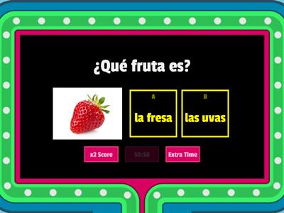 3rd Las frutas/Verduras 