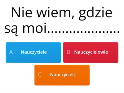 Mianownik rodzaj męskoosobowy liczba mnoga