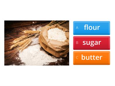 Baking a cake: ingredients matchup