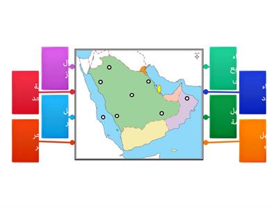 خريطة شبة الجزيرة العربية 