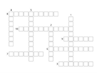 Crossword - Vocabulary Words