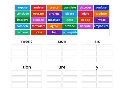 word formation (nouns from verbs)