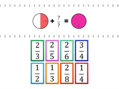 Adding fractions - Make a whole 1