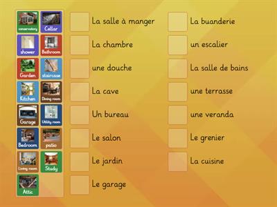 La maison - les pièces - match up