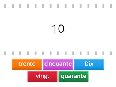 Les numéros 10- 50