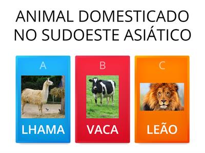 DOMESTICAÇÃO DE ANIMAIS E SURGIMENTO DA AGRICULTURA