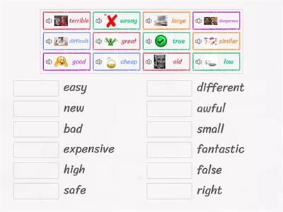 Solutions Elementary 3E Adjectives: opposites.