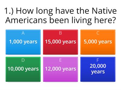 Native Americans in California Quiz