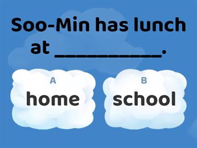 BH2 Unit 2 lesson 5 - ''My school lunch - South Korea'' - quiz